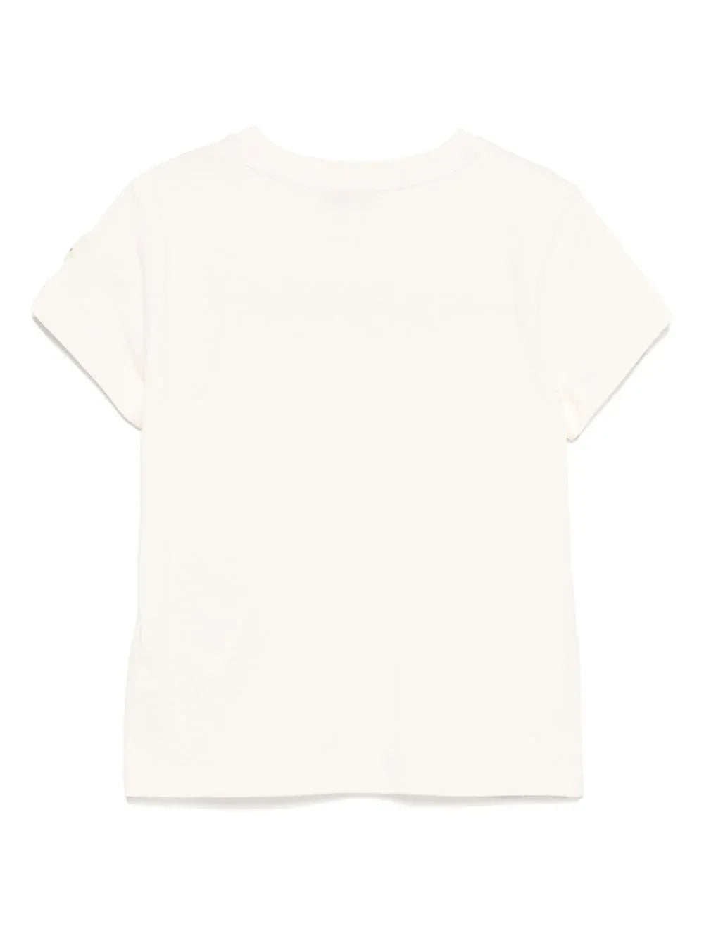 T-shirt Beige Chiaro con Logo Ricamato - Preludio Moda