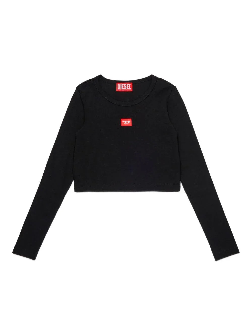 T-shirt a Maniche Lunghe con Applicazione Logo - Preludio Moda