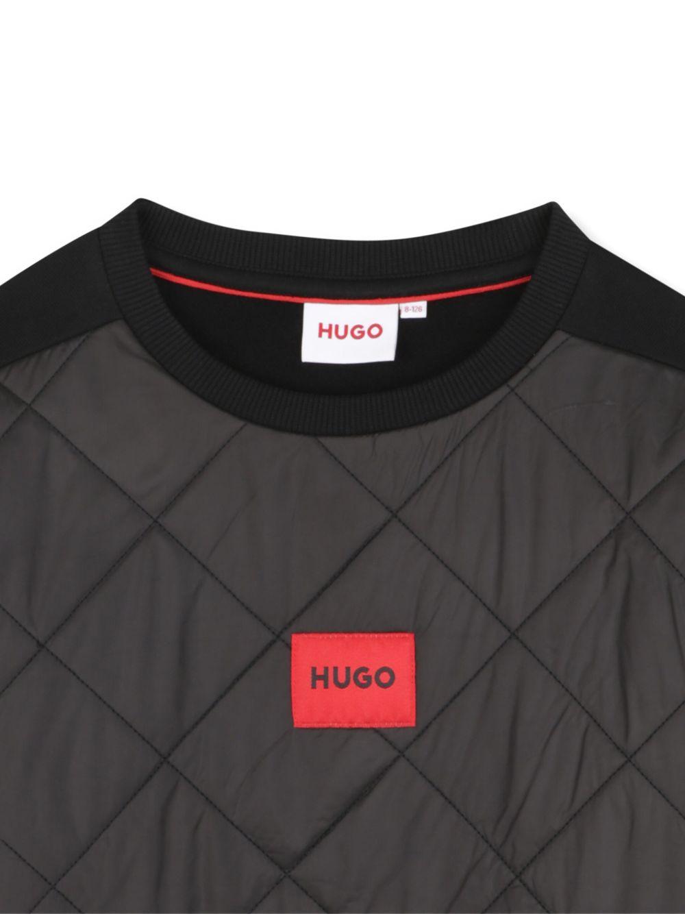 Felpa con Inserto Trapuntato G00450 09B HUGO KIDS