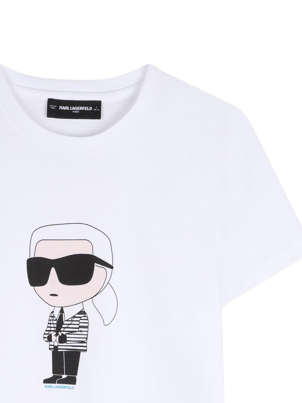T-shirt in cotone con stampa Z31096 10P KARL LAGERFELD KIDS