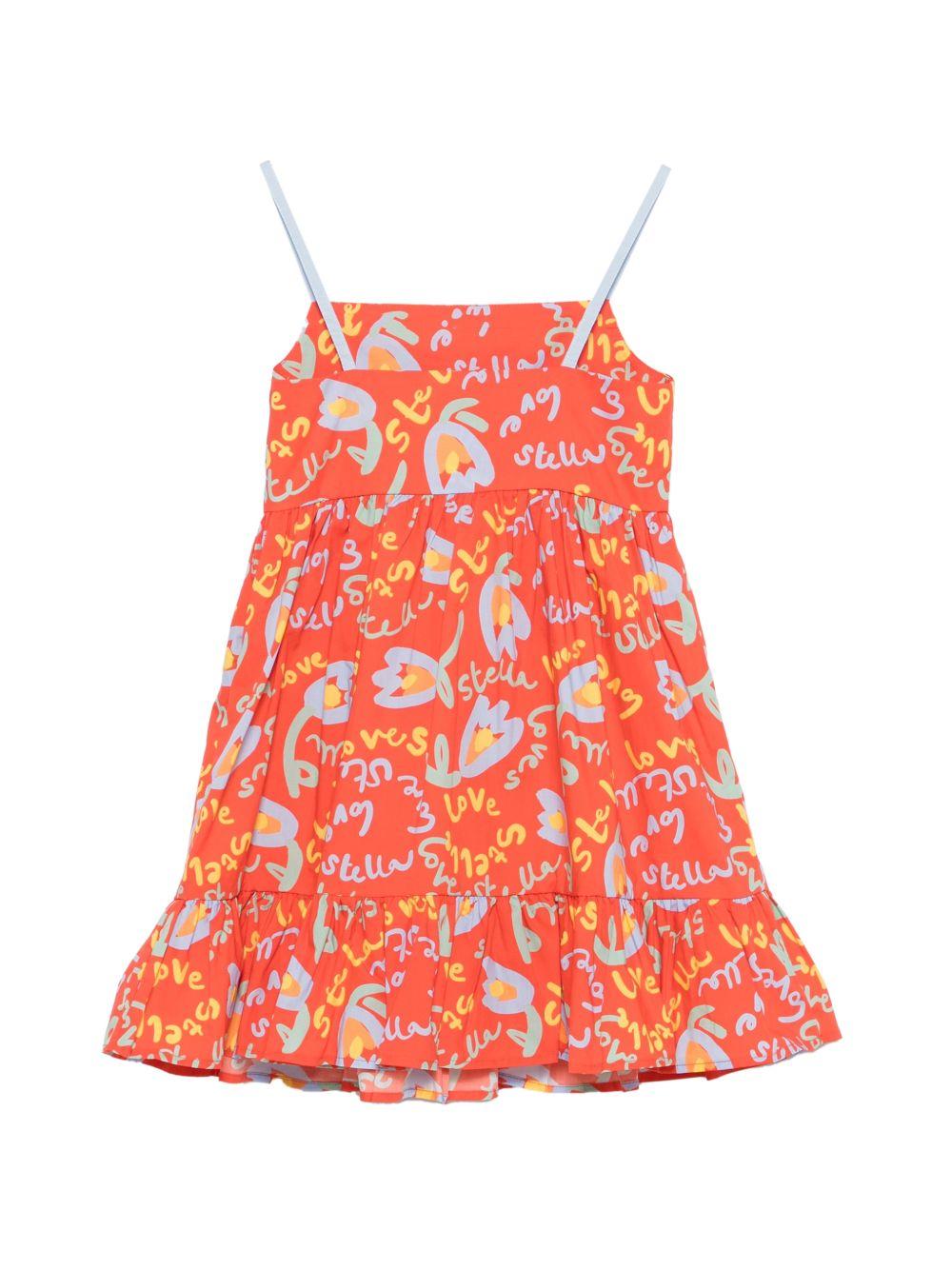 Abito con spalline sottili e balza TY1C02Z3438 426MC STELLA MCCARTNEY KIDS