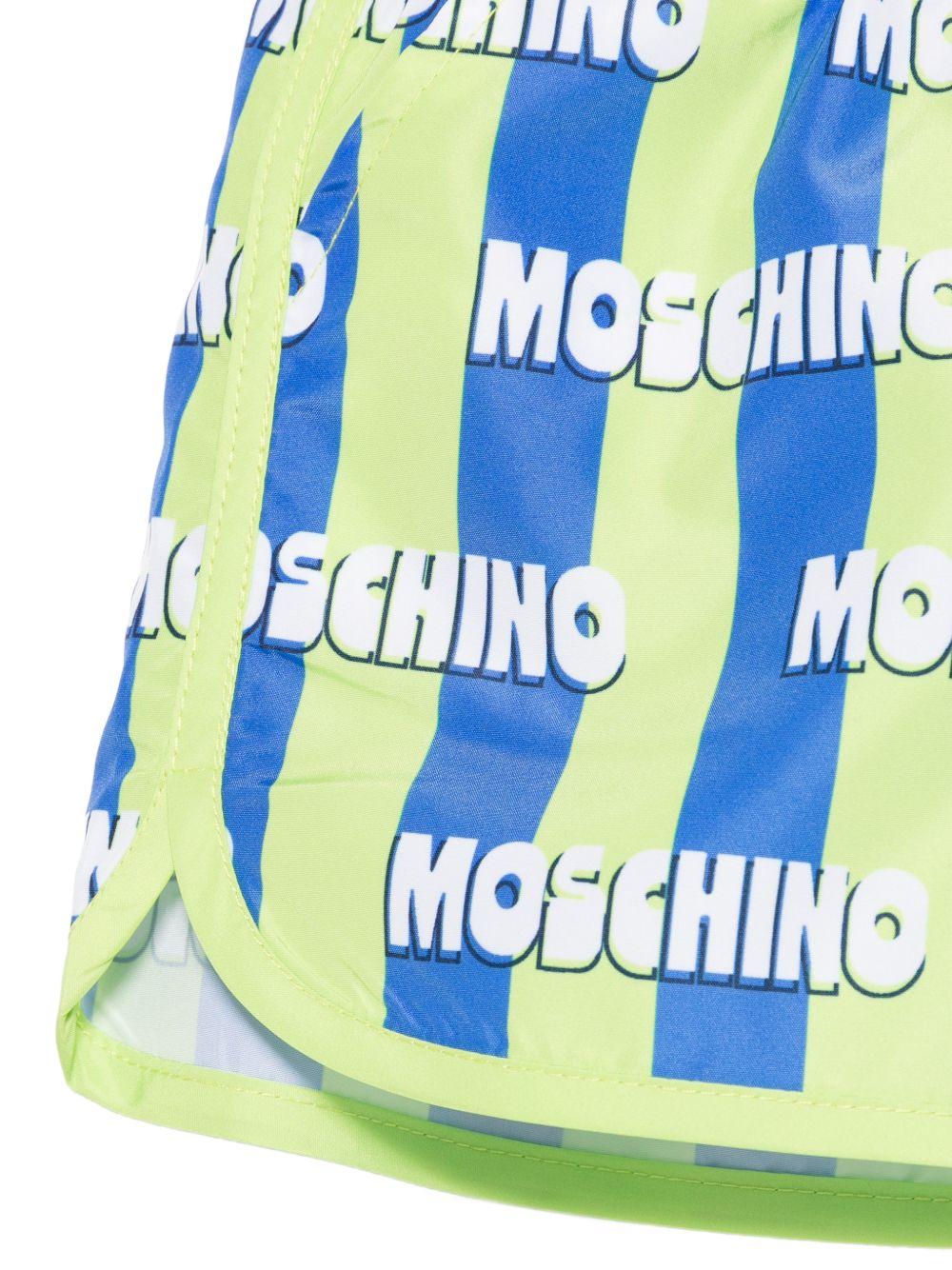 Boxer da bagno con stampa logo MUL00BLKA02 83676 MOSCHINO KIDS