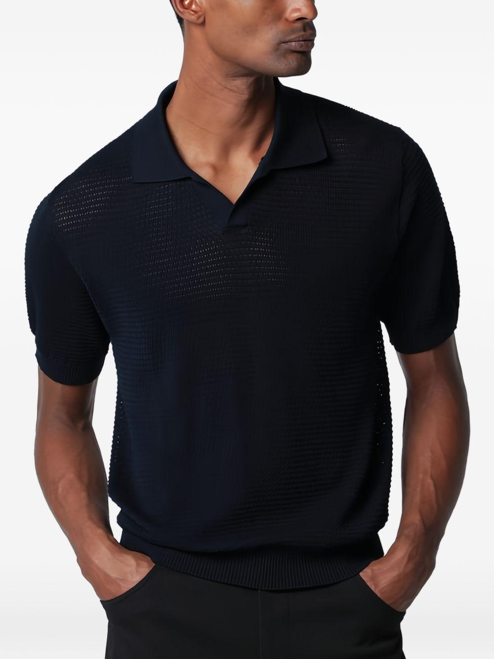Polo in maglia a coste con colletto FINLAYPWE2602 BLU TAGLIATORE