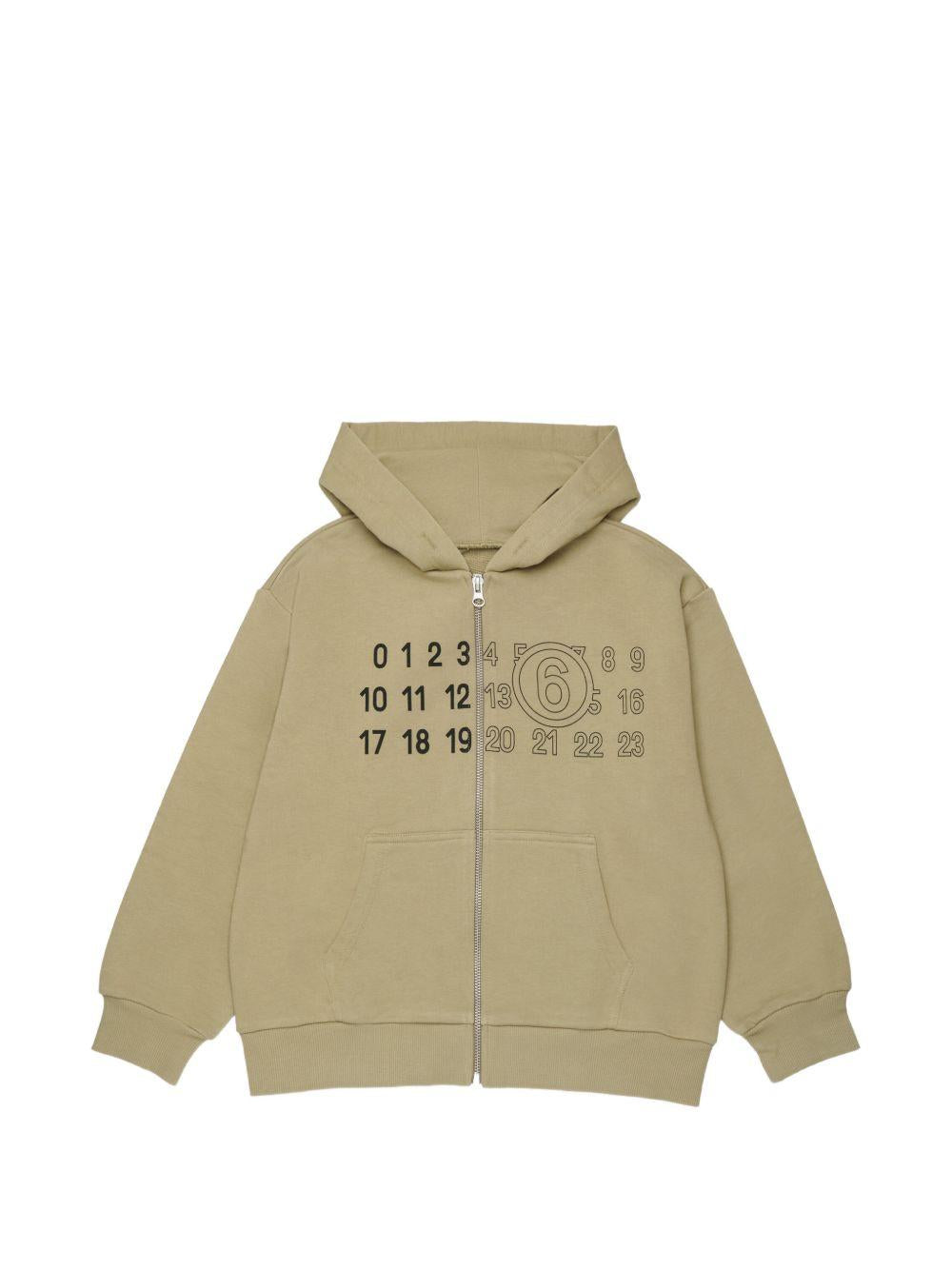 Felpa Olive Grey M61115MM02X M6516 MM6 MAISON MARGIELA KIDS