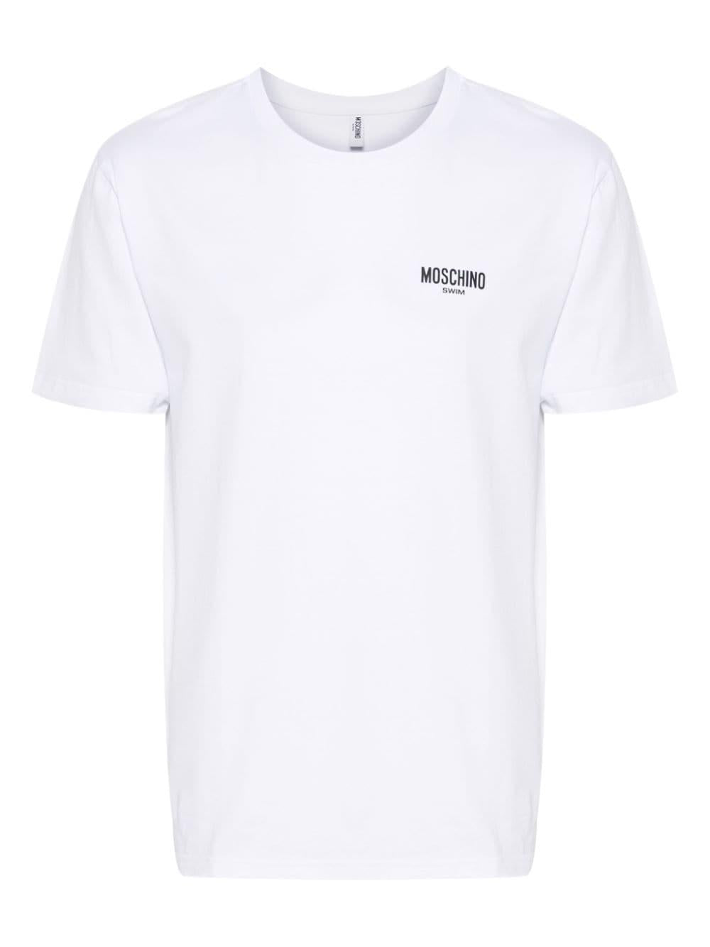 T-shirt bianca mini logo lettering - Preludio Moda