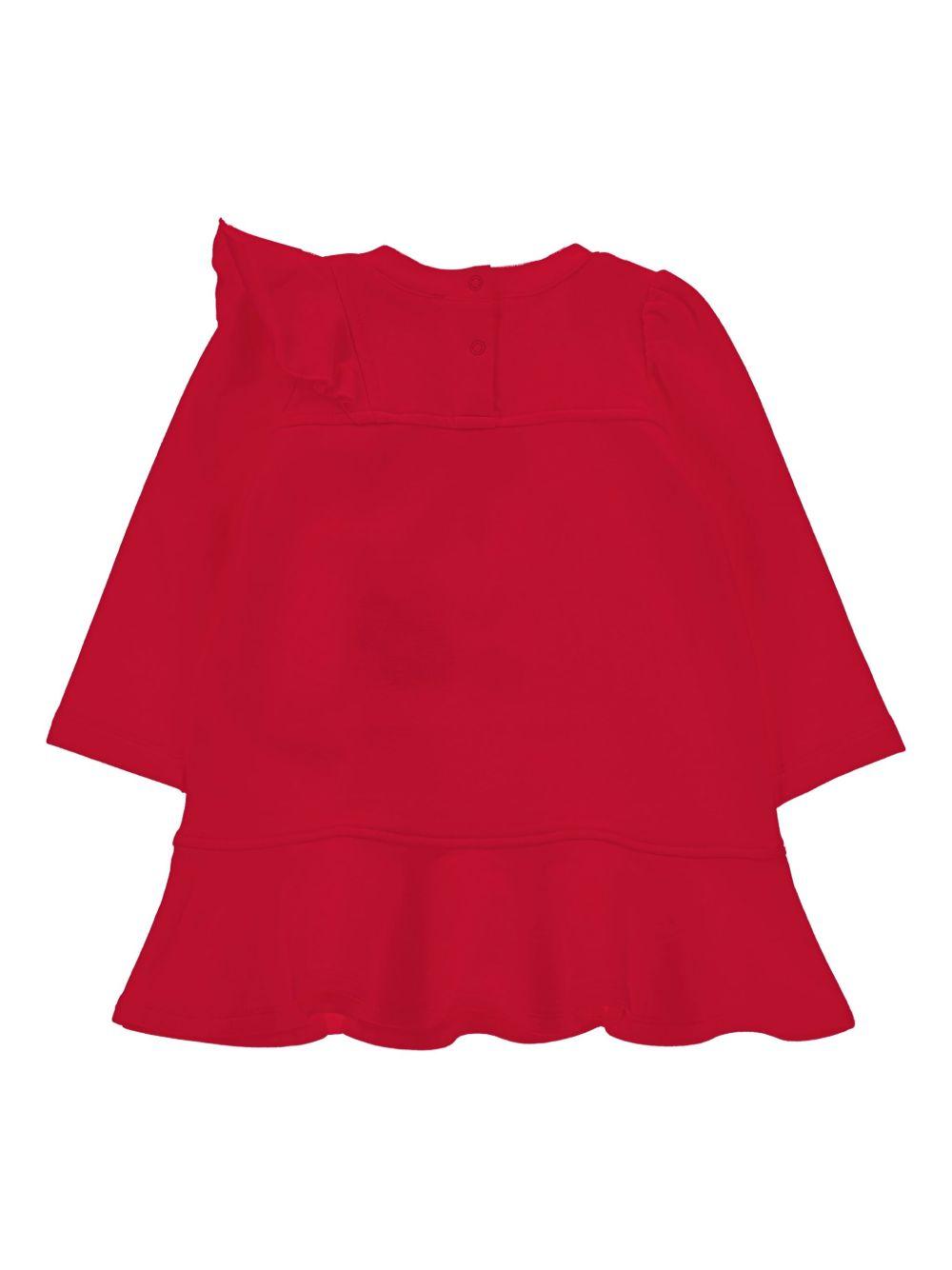 Abito rubino Minnie Mouse con ruches 39F9036004 0043 MONNALISA KIDS