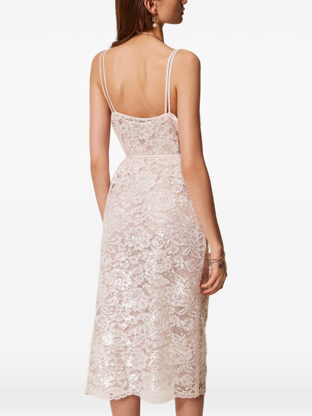 Abito con paillettes scollo a V 261TP2630 00570 TWINSET