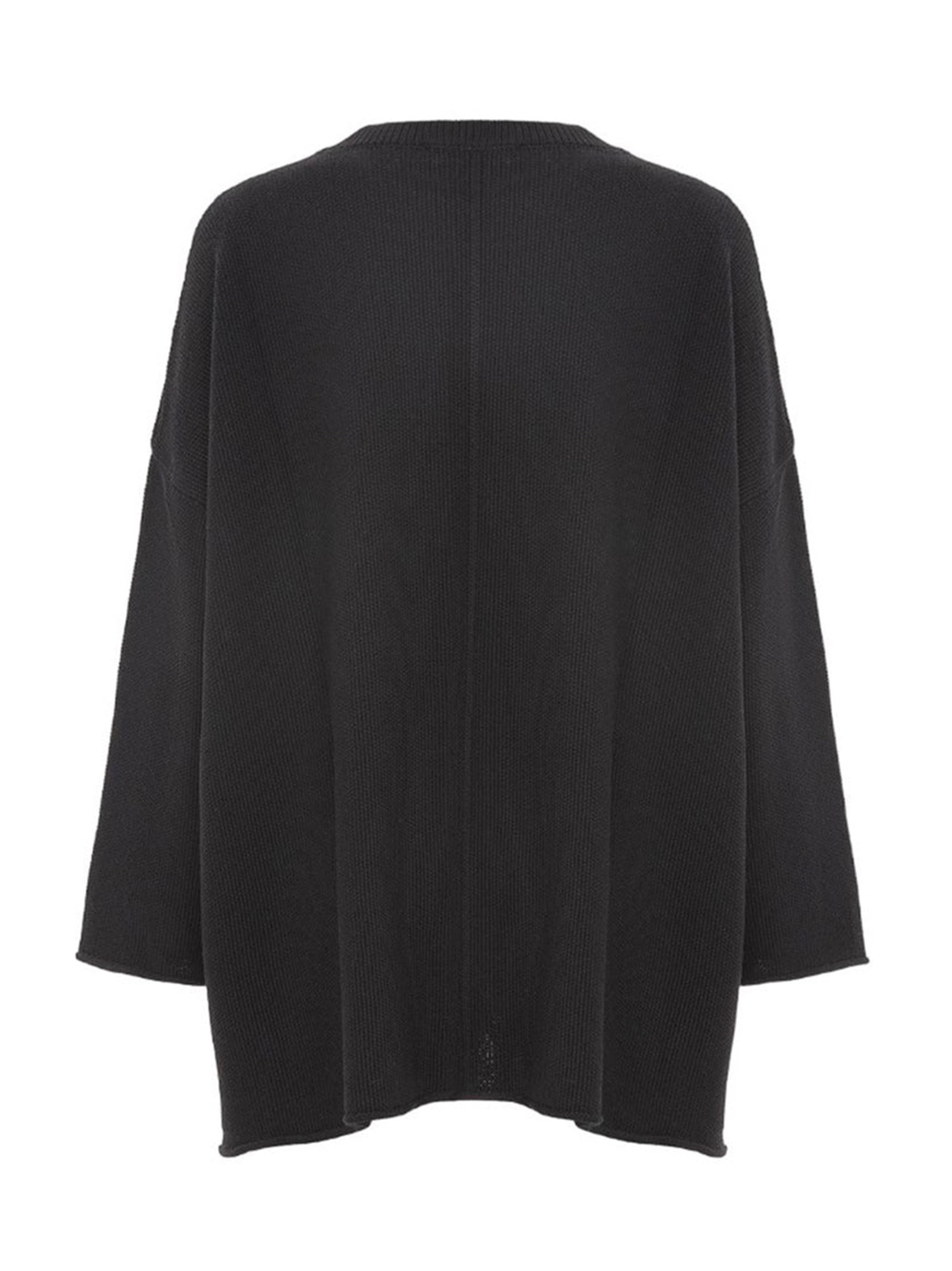 Maglia nera in punto riso