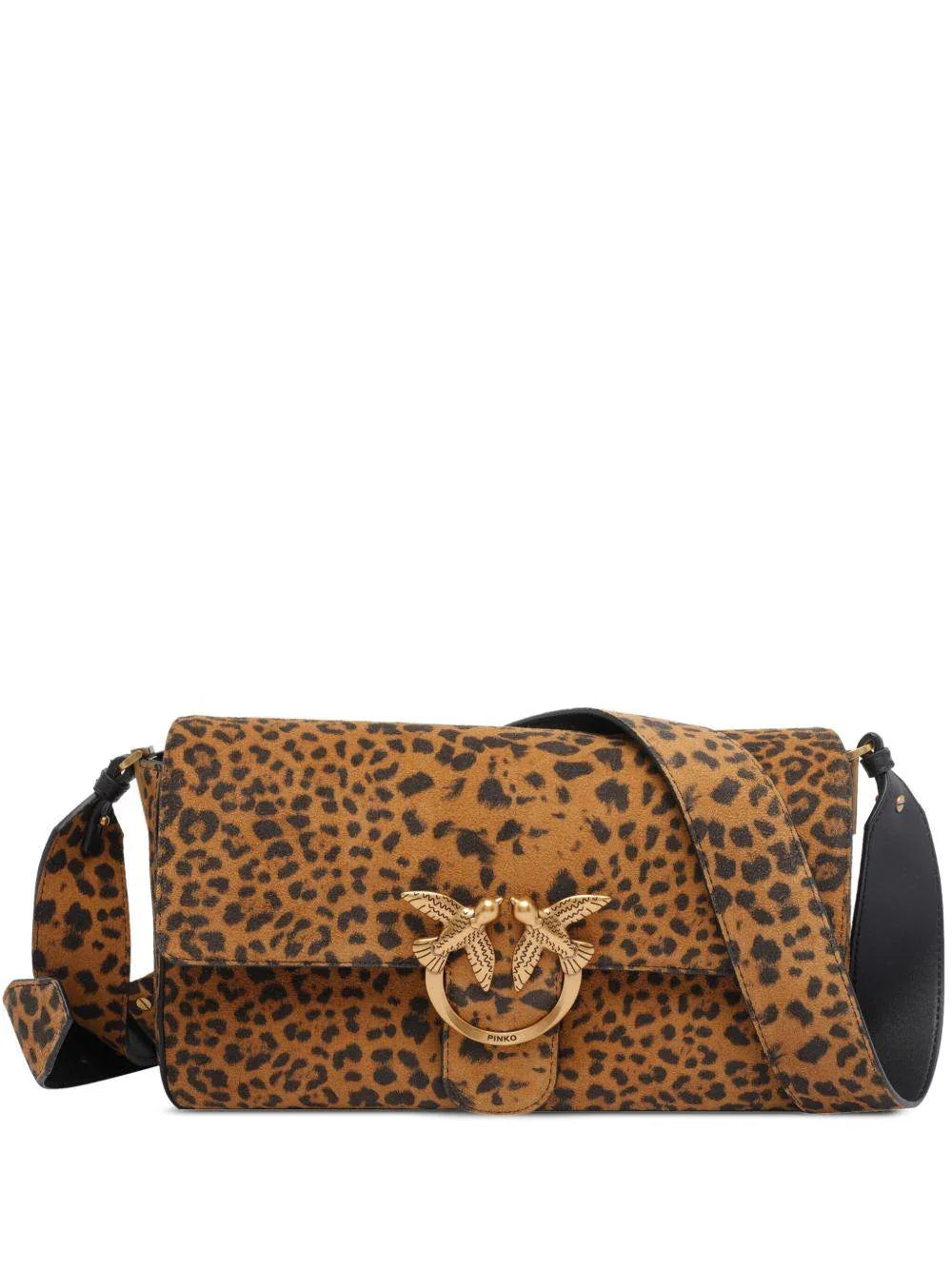 Borsa tote leopardata in pelle marrone - Preludio Moda