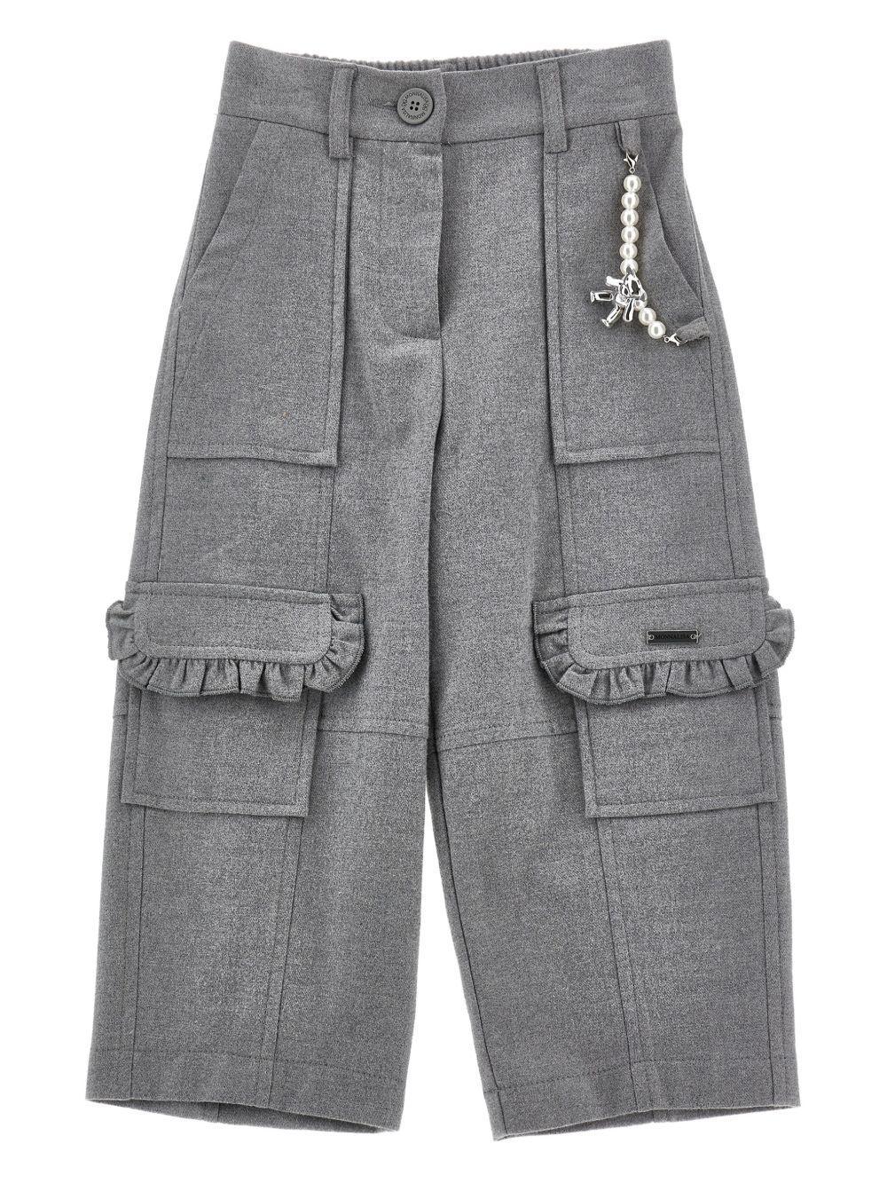 Pantaloni Cargo Grigi in Cotone - Preludio Moda