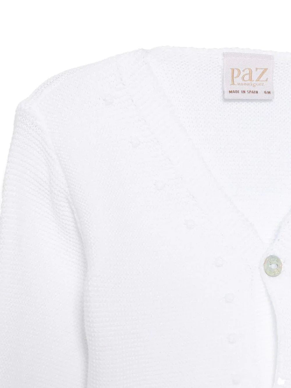 Cardigan bianco in maglia neonata - Preludio Moda