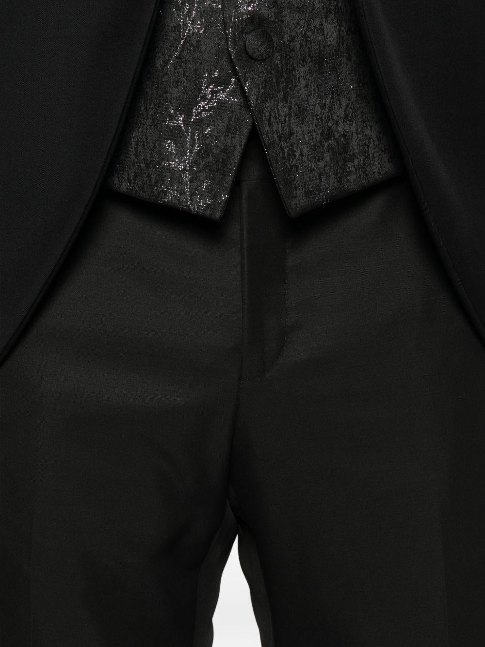 999 Abito Nero Rever Lancia +gilet/cravatta Operato 44JX123C105496 NERO CARLO PIGNATELLI