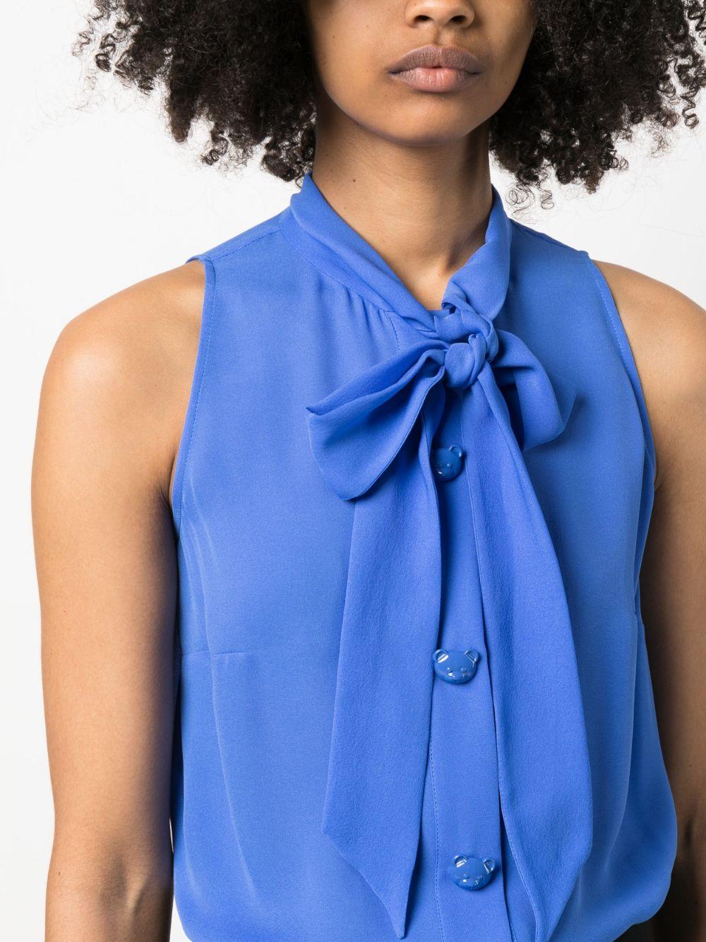 Camicia bluette bottoni teddy seta A0207 0537 BLUETTE MOSCHINO COUT
