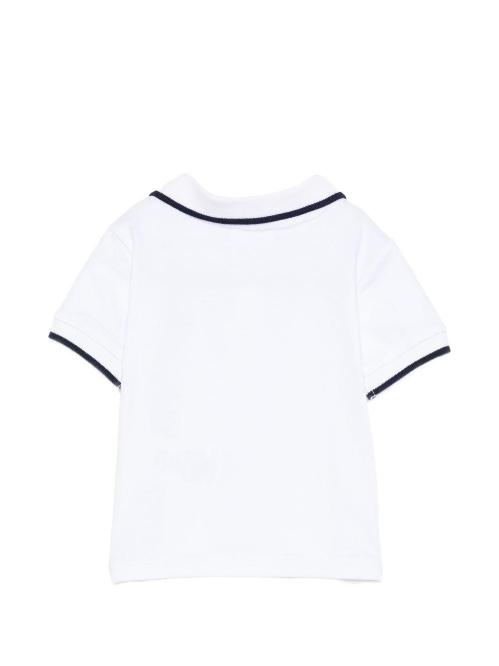 Polo in cotone con colletto a contrasto E26175 BIANCO NANAN KIDS