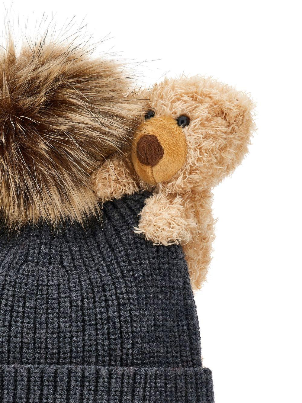 Berretto Grigio Scuro con Teddy Bear 19F0056063 0031 MONNALISA KIDS