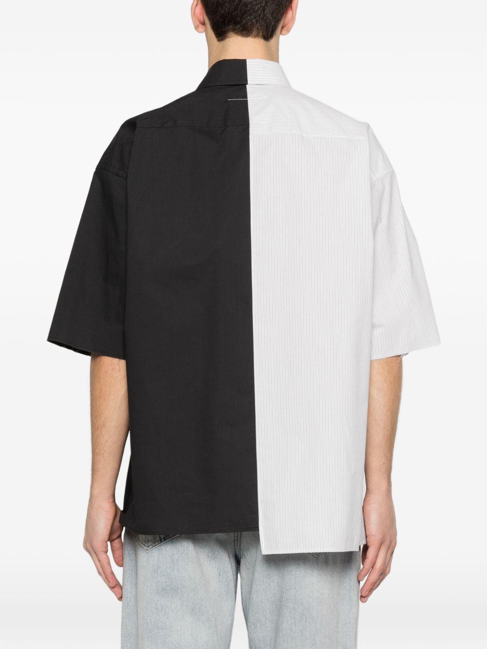 Camicia in cotone a pannelli con stampa numerica SH0DR0007MTN136 961 MM6 MAISON MARGIELA