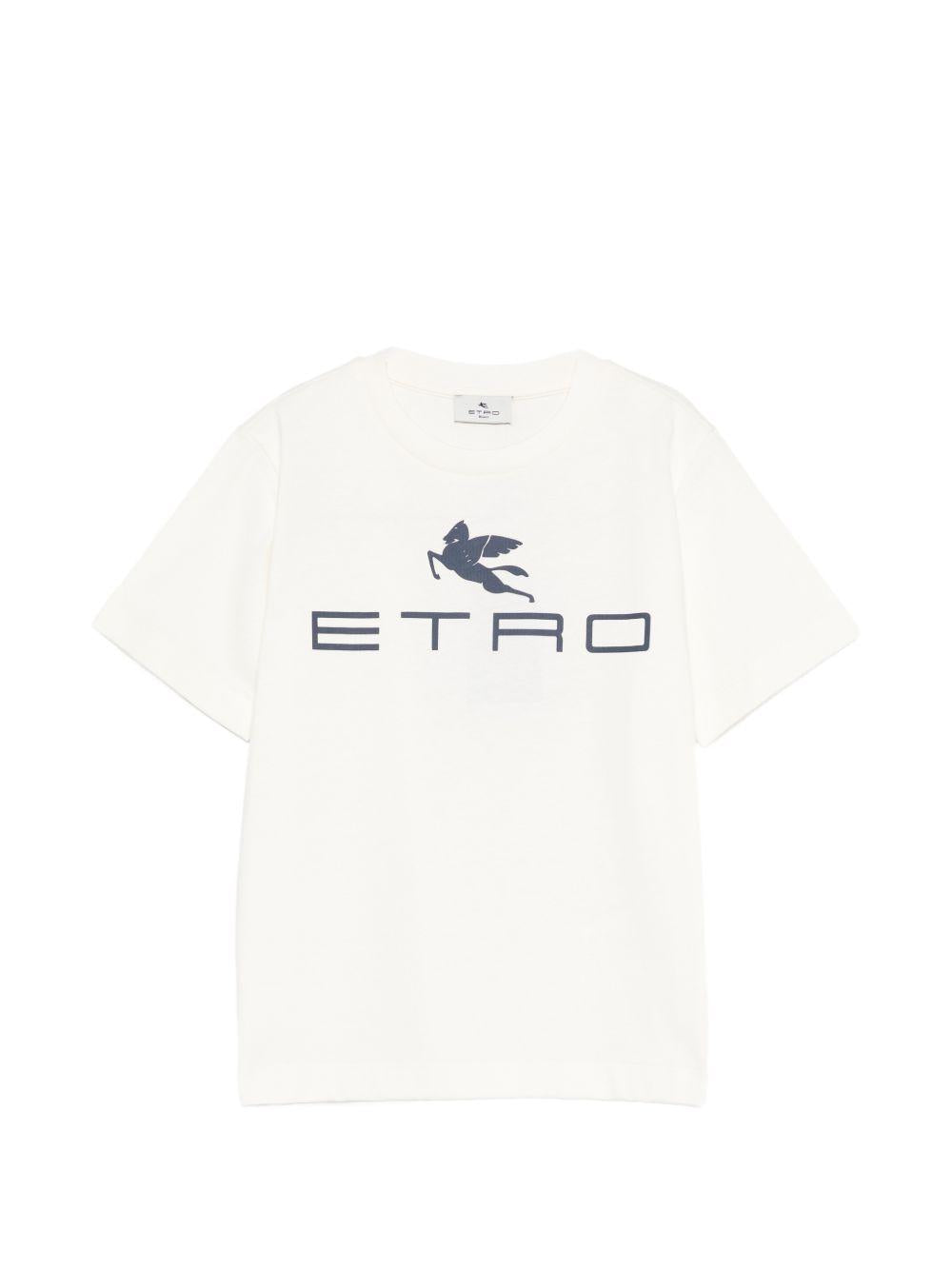 T-shirt con logo frontale GY8Q11Z3672 102 ETRO KIDS