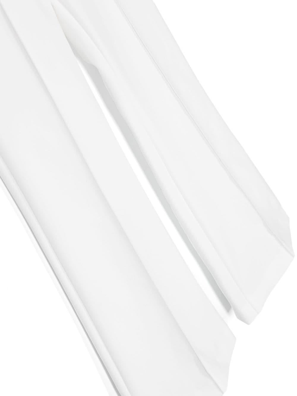Pantalone bianco fiocchetti frontali