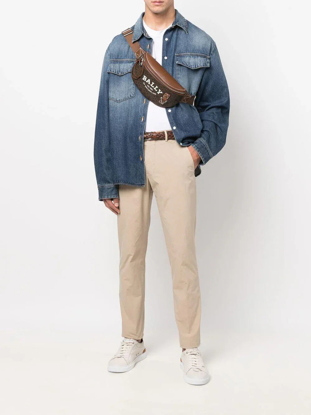 Pantalone in tinta unita cinque tasche beige - Preludio Moda