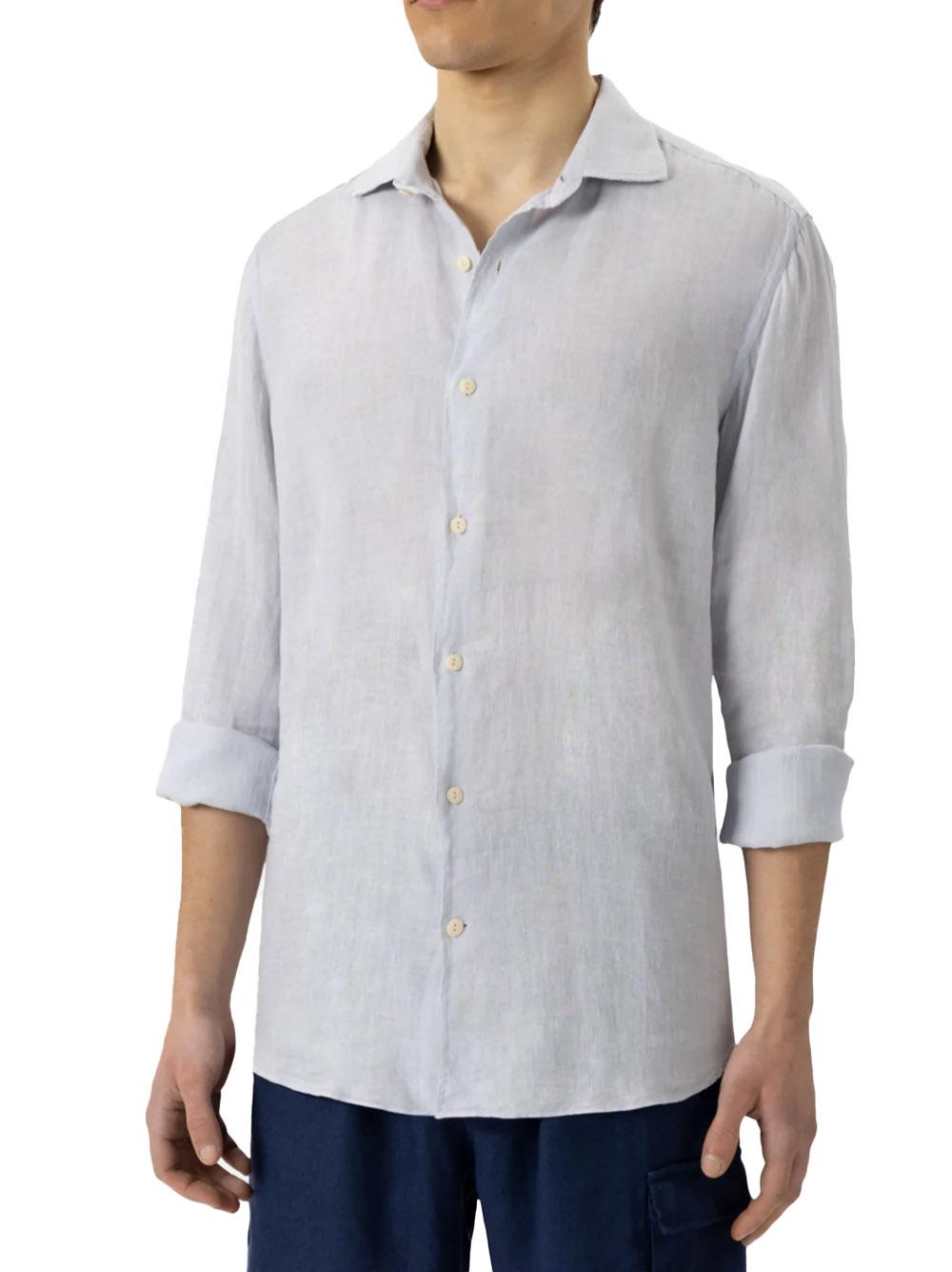 Camicia Pamplona in lino grigio pietra