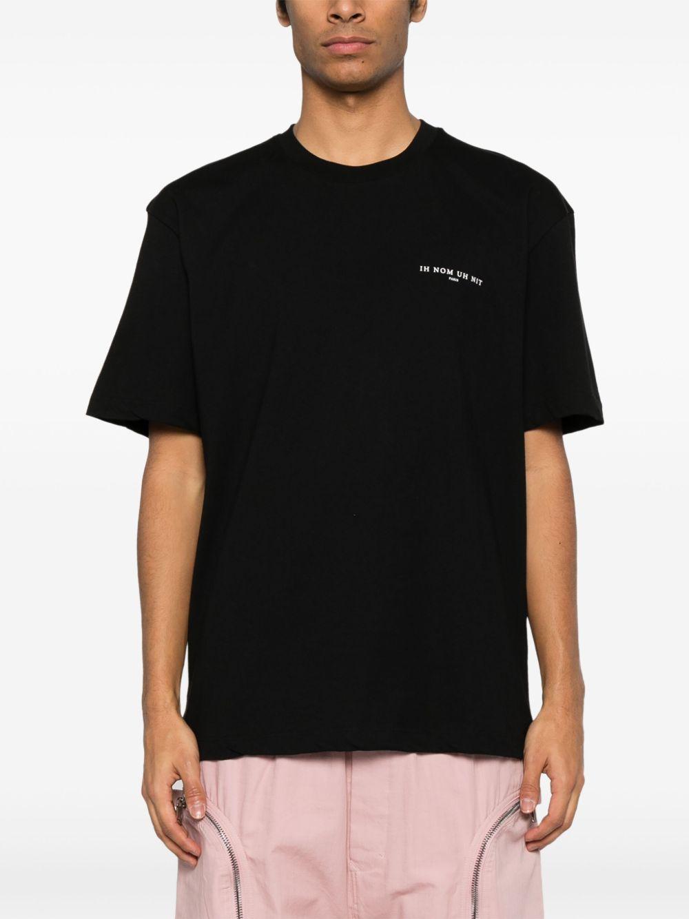 T-shirt nera roses and pearl