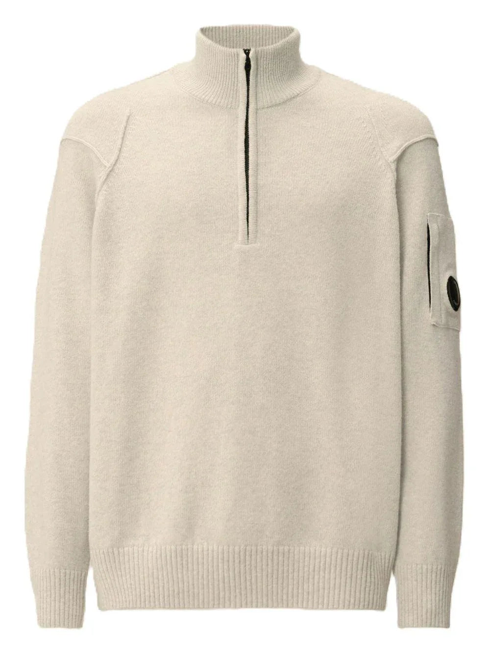 Maglia con Mezza Zip e Dettaglio Lens - Preludio Moda