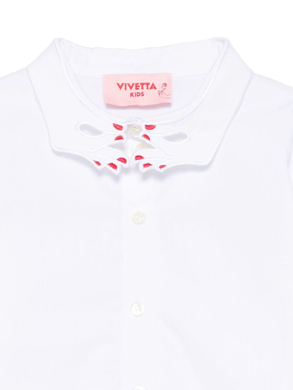 Camicia bianca con collo mani
