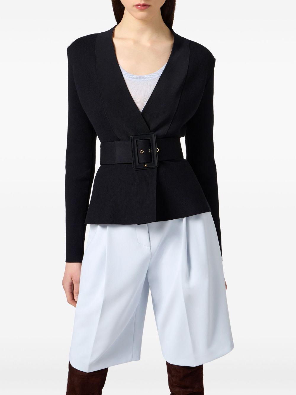 Blazer con Scollo a V e Cintura con Fibbia MK48S57E2 110 ELISABETTA FRANCHI
