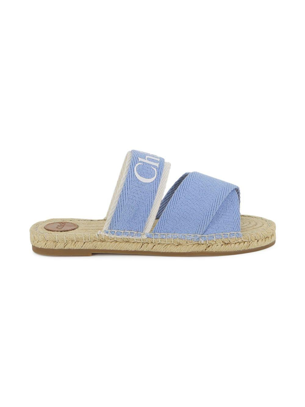Sandali espadrillas in tessuto con logo C20885 Z10 CHLOE KIDS