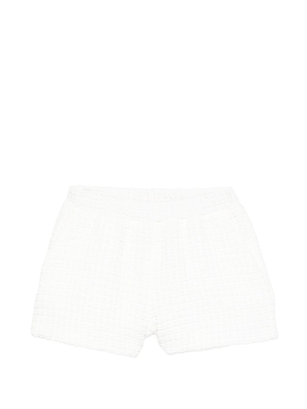 Shorts in viscosa con cintura elasticizzata DY6B39U0267 100 DOUDOU KIDS