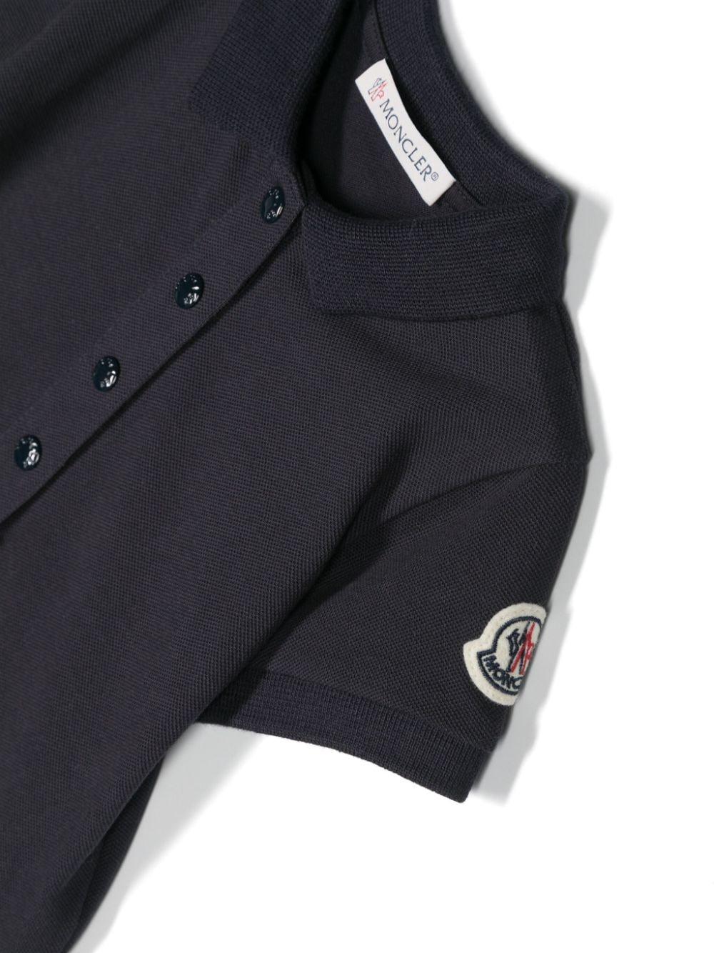 Abito neonata blu stile polo 9518I000018496F 778 MONCLER KIDS
