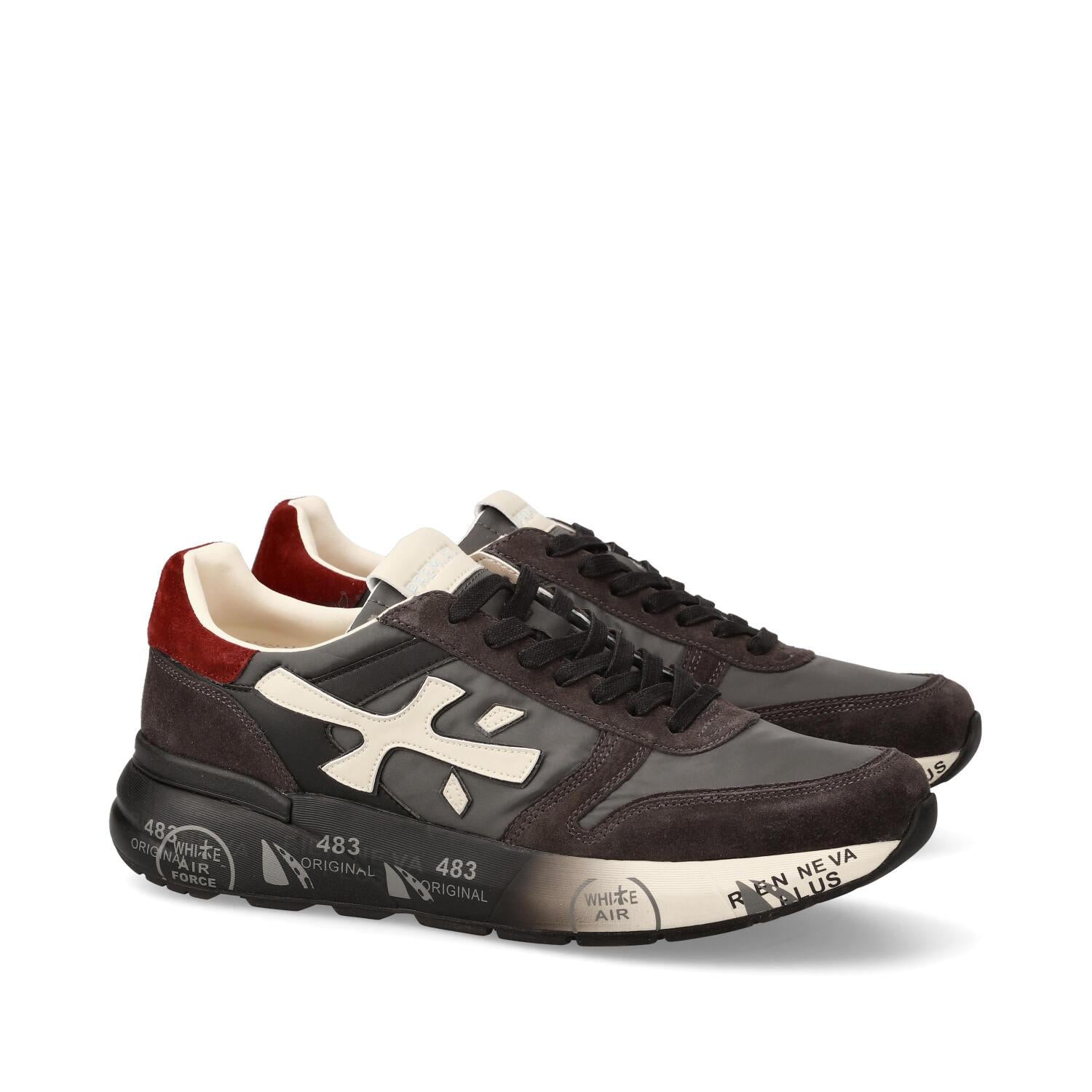 Sneakers Mick Nero con Dettagli Bianchi e Bordeaux MICK 7719 PREMIATA