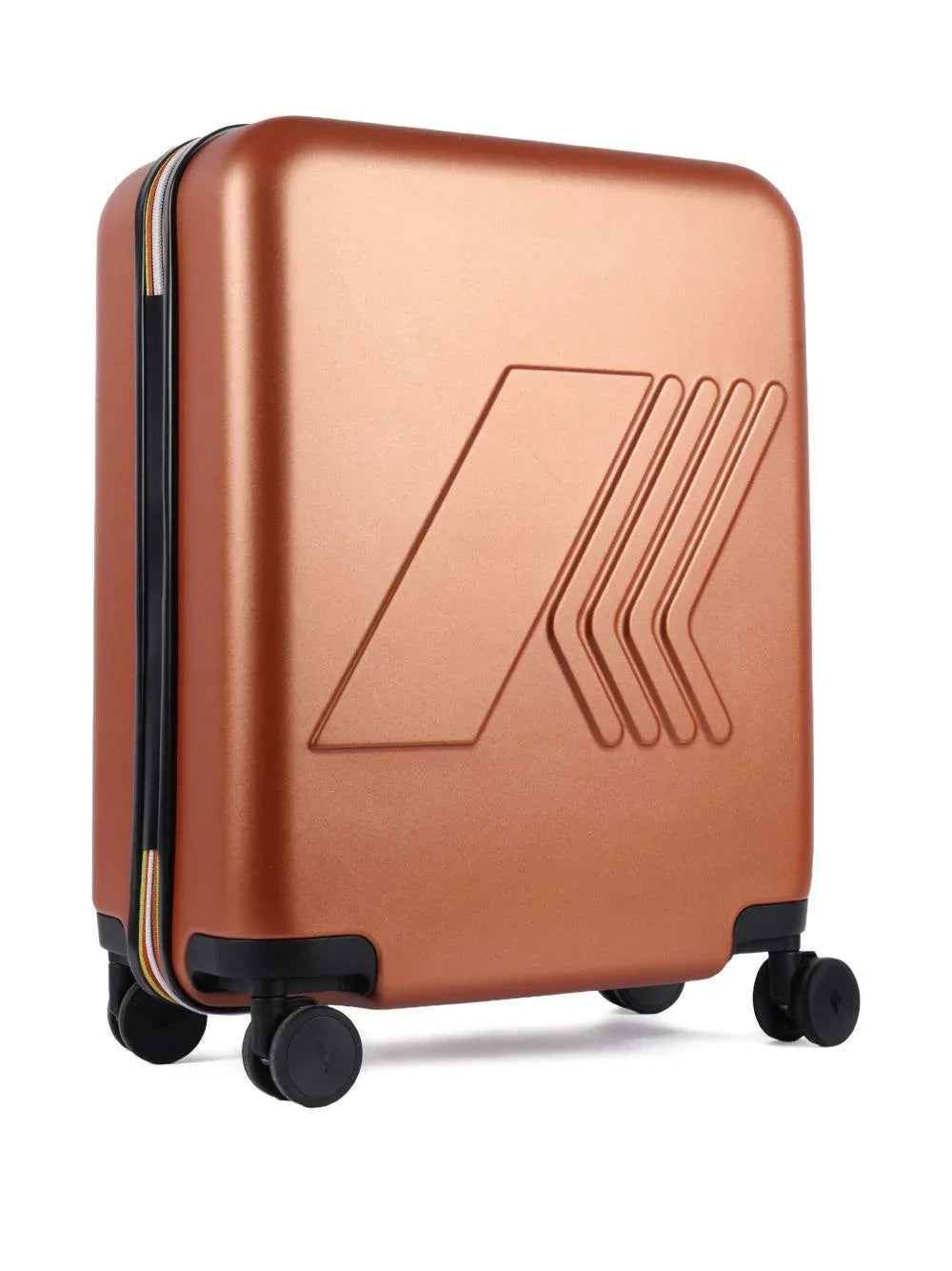 Valigia arancione Eudoxie con logo goffrato - Preludio Moda