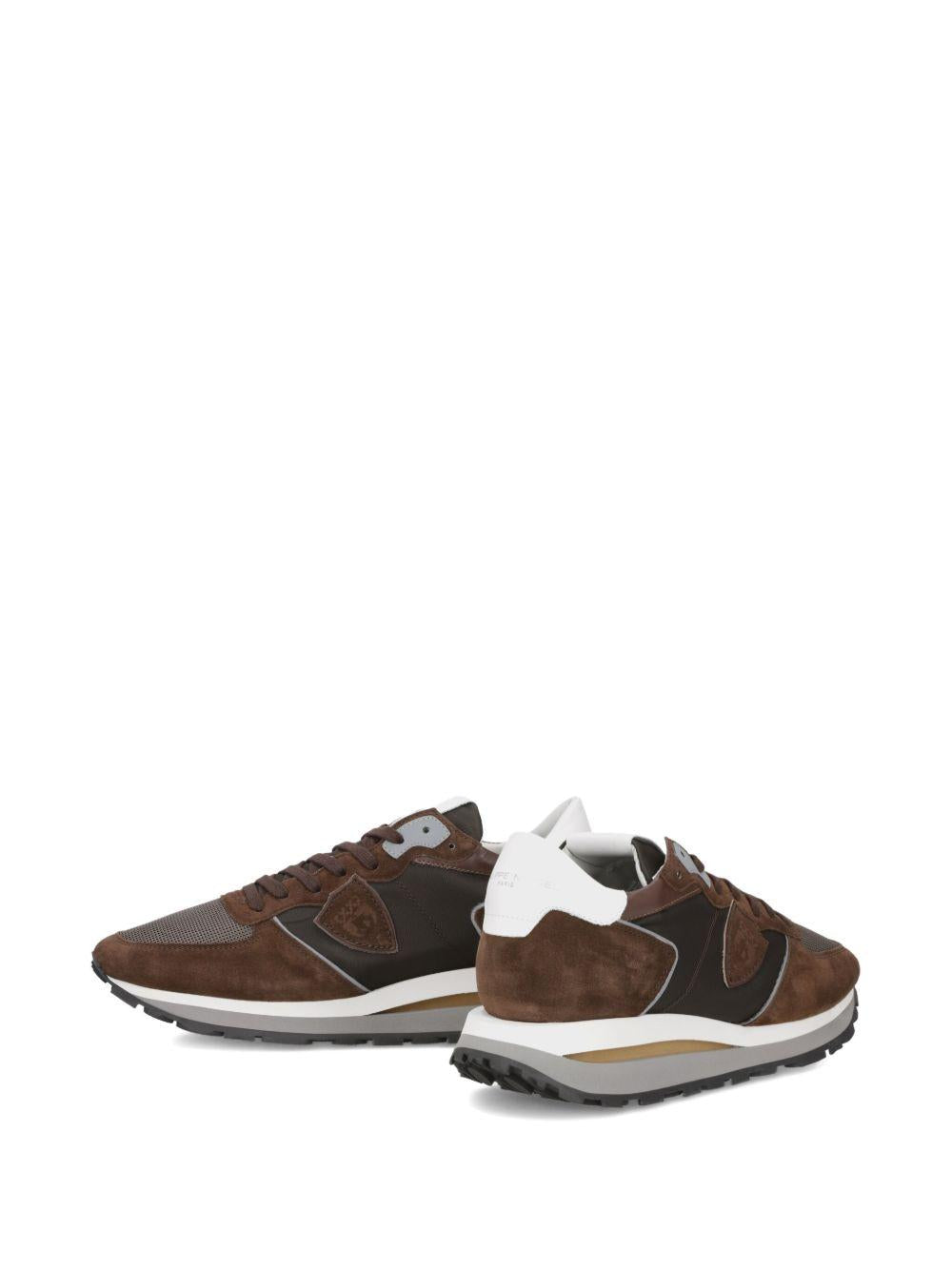 Sneakers Tropez Haute Marroni con Dettaglio in Rete TKLUW023 W023 PHILIPPE MODEL