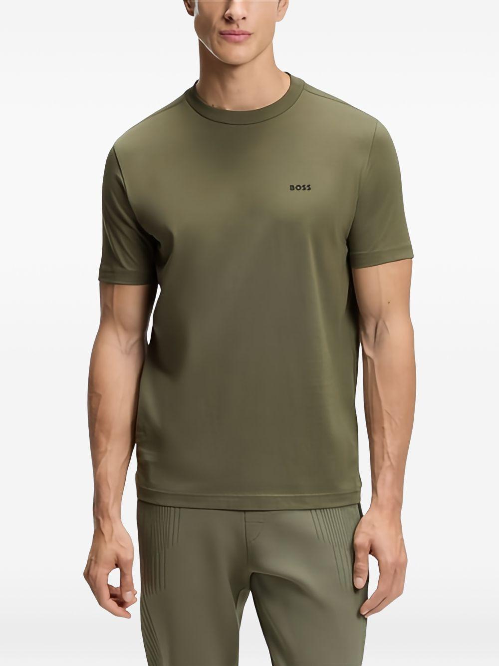 T-shirt girocollo verde militare 50506373 257 BOSS