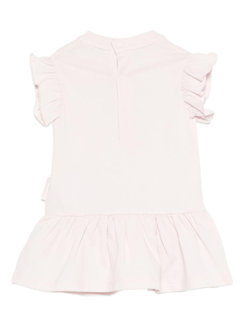 Abito a maniche corte con stampa zebra L19518I0000289AUM 503 MONCLER KIDS