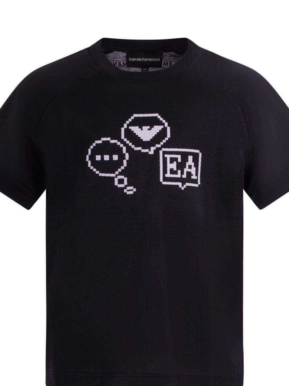 T-shirt in cotone con stampa grafica EB000912AF10127 UB118 EMPORIO ARMANI KIDS
