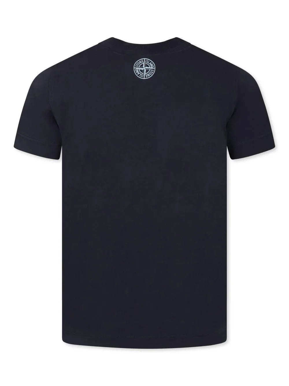 T-shirt blu stampa frontale logo - Preludio Moda