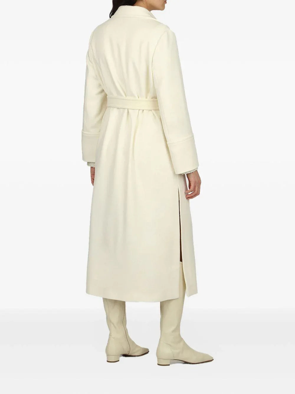 Cappotto Donna panna con cintura - Preludio Moda