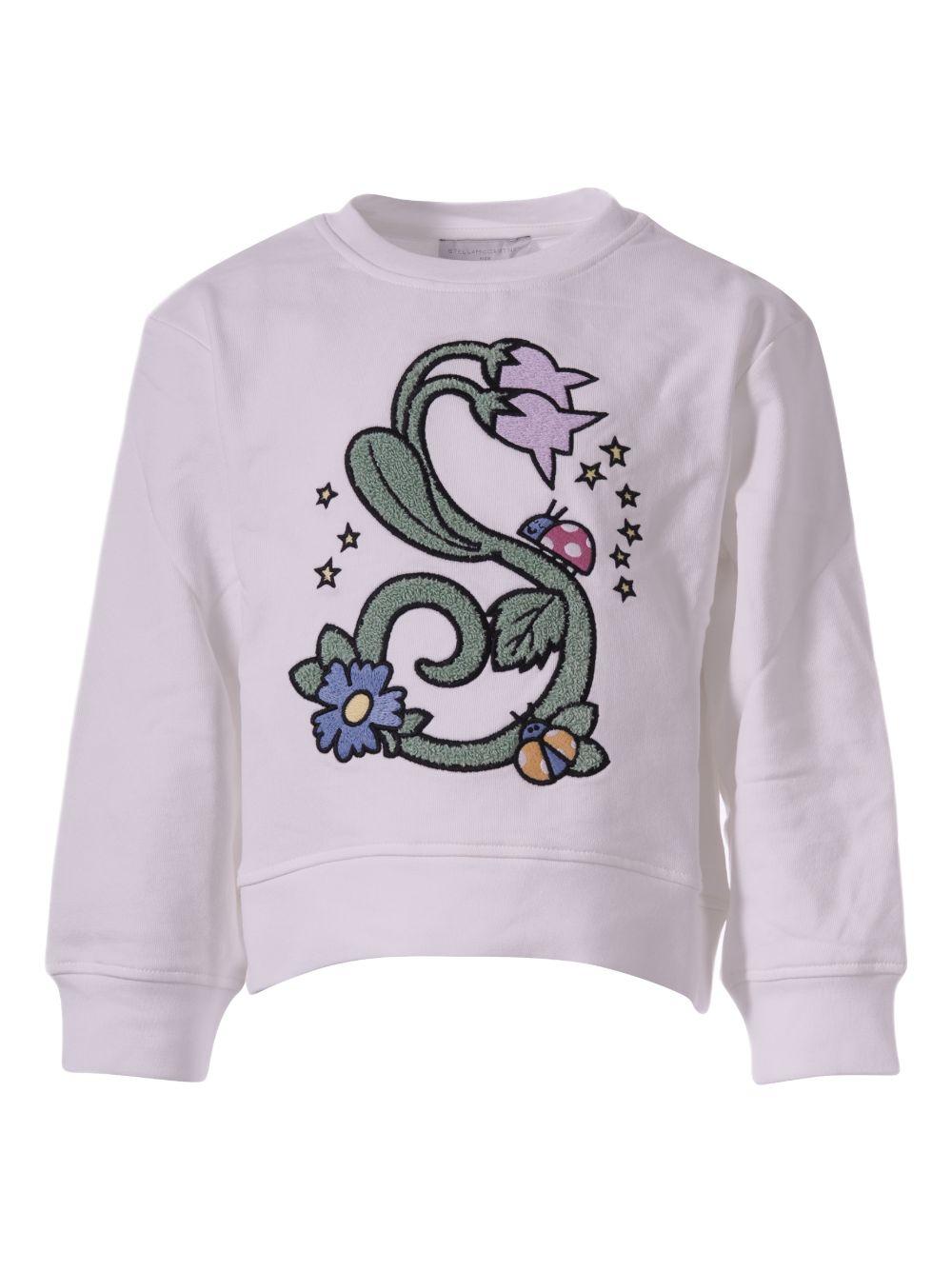 Felpa girocollo lavanda con ricamo drago TY4A20Z3409 101 STELLA MCCARTNEY KIDS