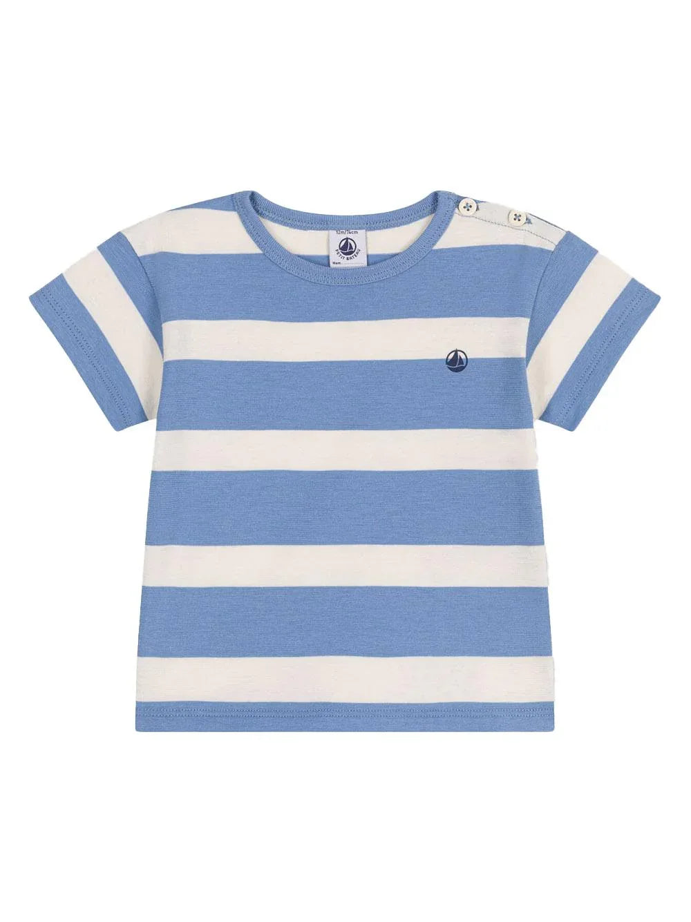 T-shirt blu fantasia a righe - Preludio Moda