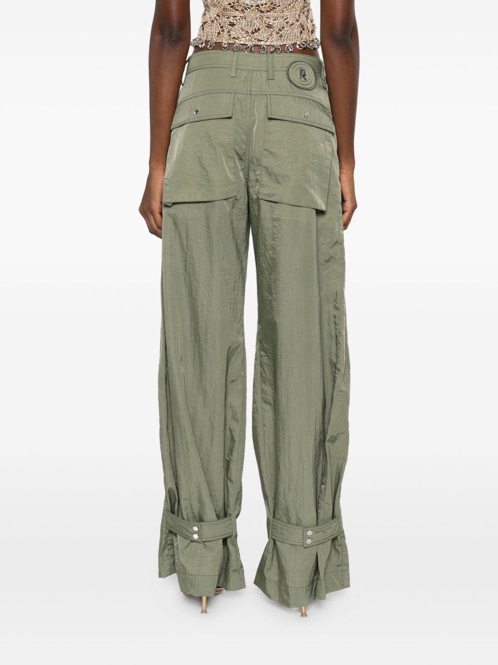 Pantaloni verdi plissettati con tasche 25ACPA055PA0249 P309 RABANNE