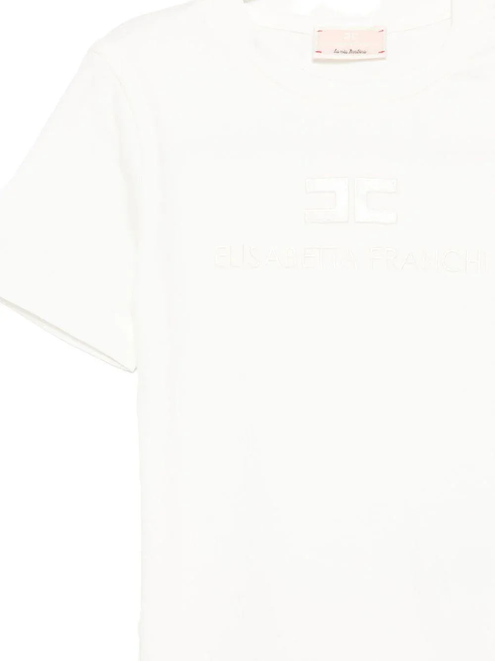 T-shirt panna con logo - Preludio Moda