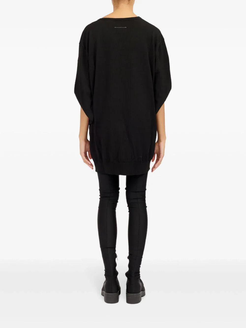 Abito nero maniche a pipistrello - Preludio Moda