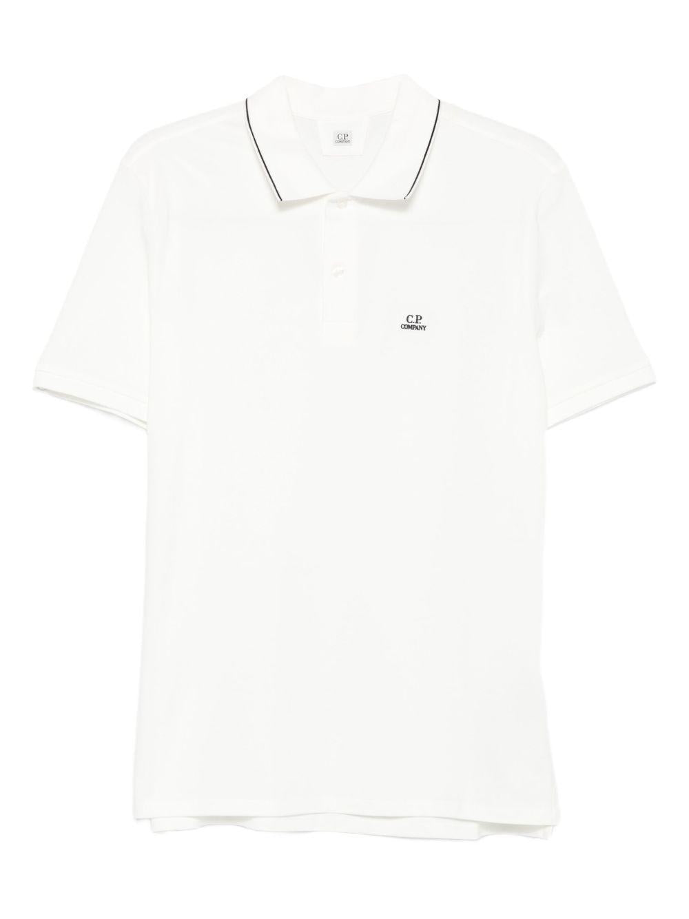 Polo in cotone con bordino a contrasto RCCMPL722A005263W 103 CP COMPANY