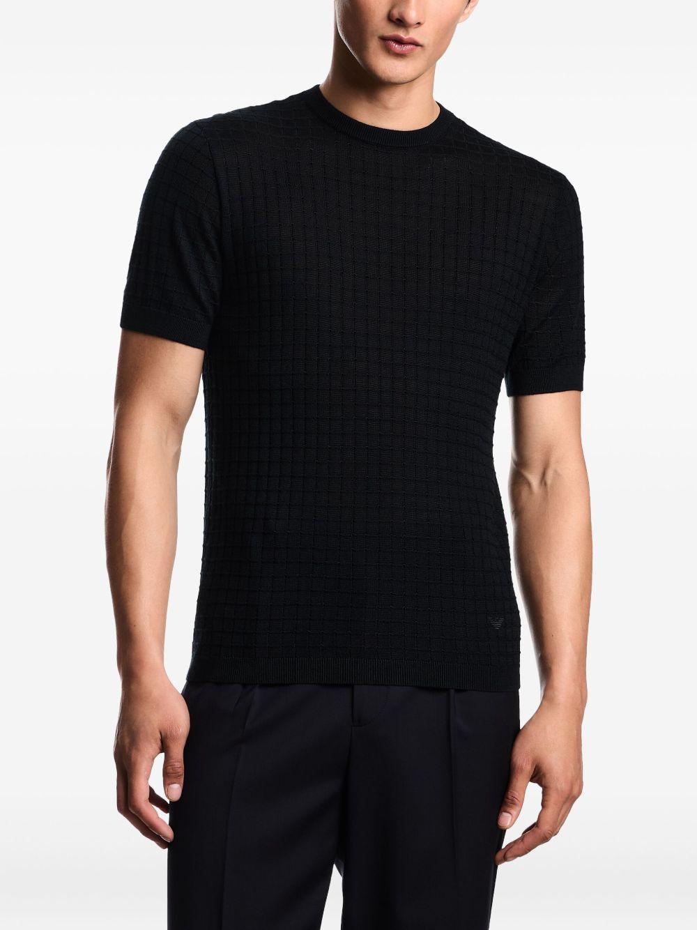 Maglietta nera a maniche corte con girocollo EM003504AF14113 UC001 EMPORIO ARMANI