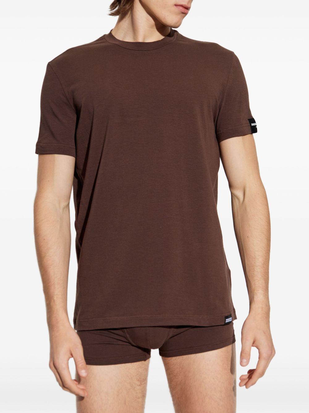 T-shirt marrone/verde basic