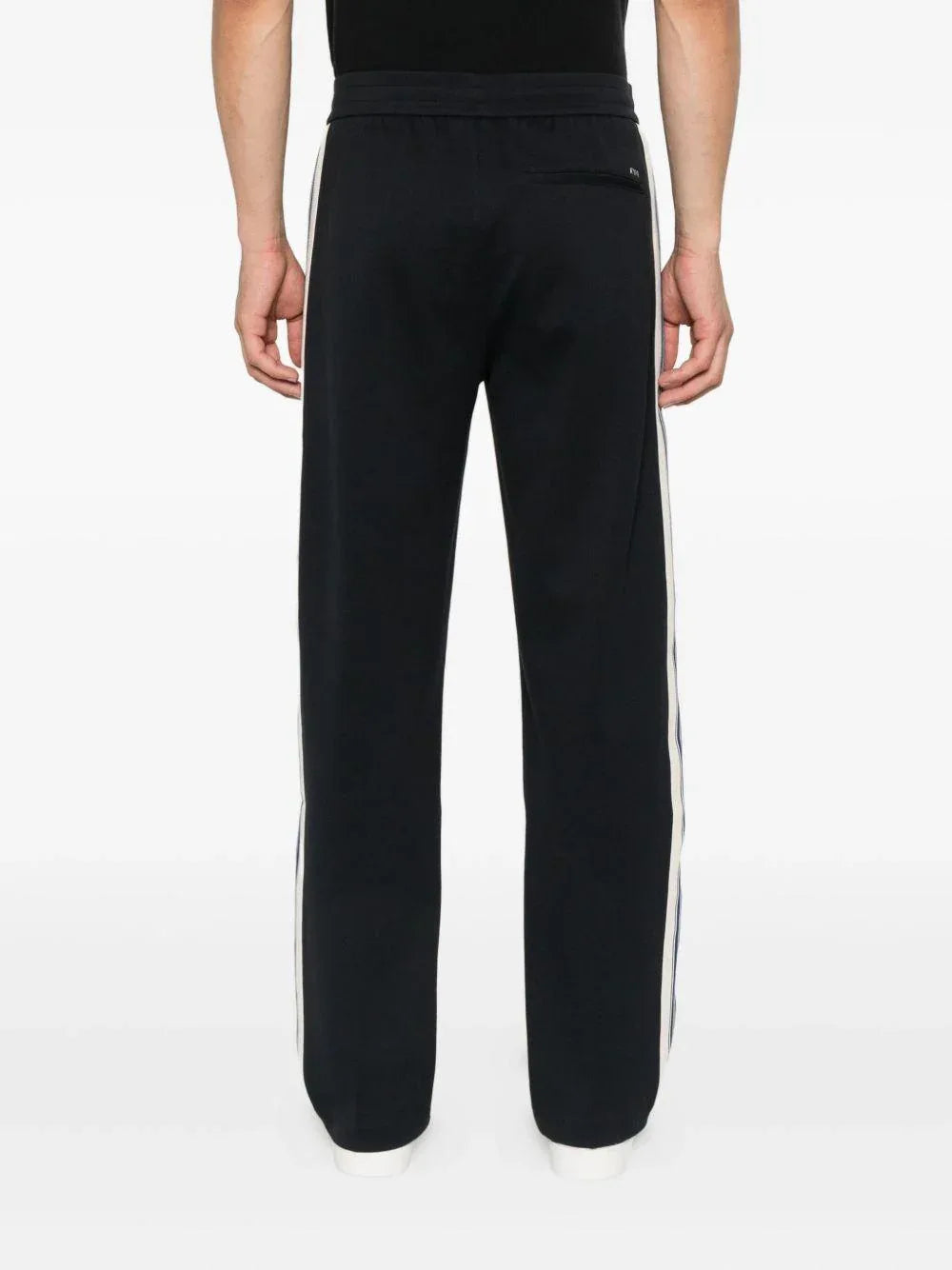 Pantaloni blu navy da tuta a righe laterali - Preludio Moda