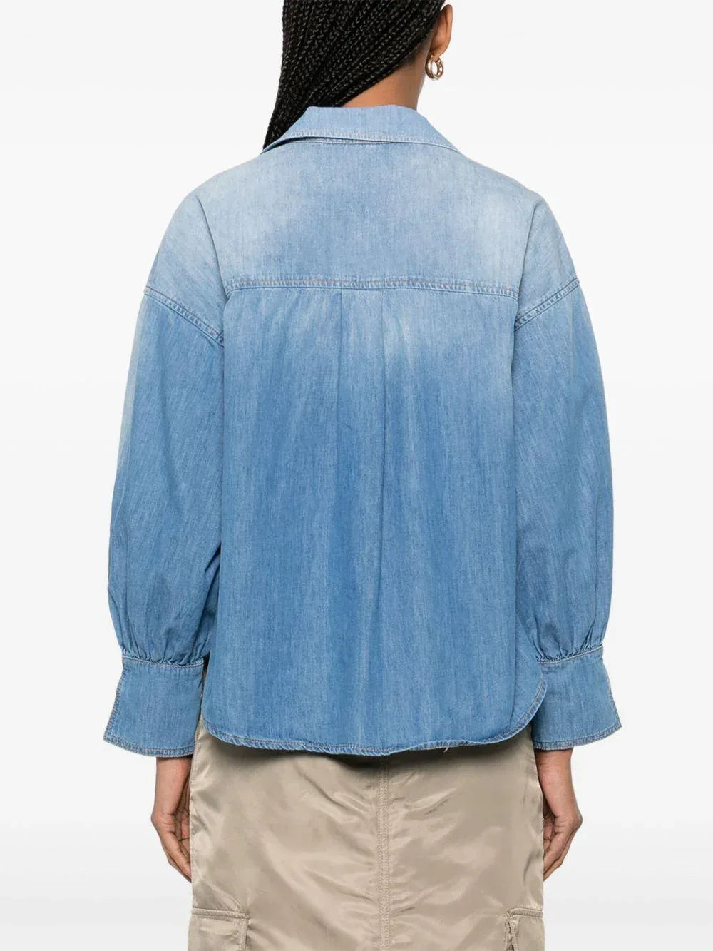 Blusa calahari in denim sfumato - Preludio Moda