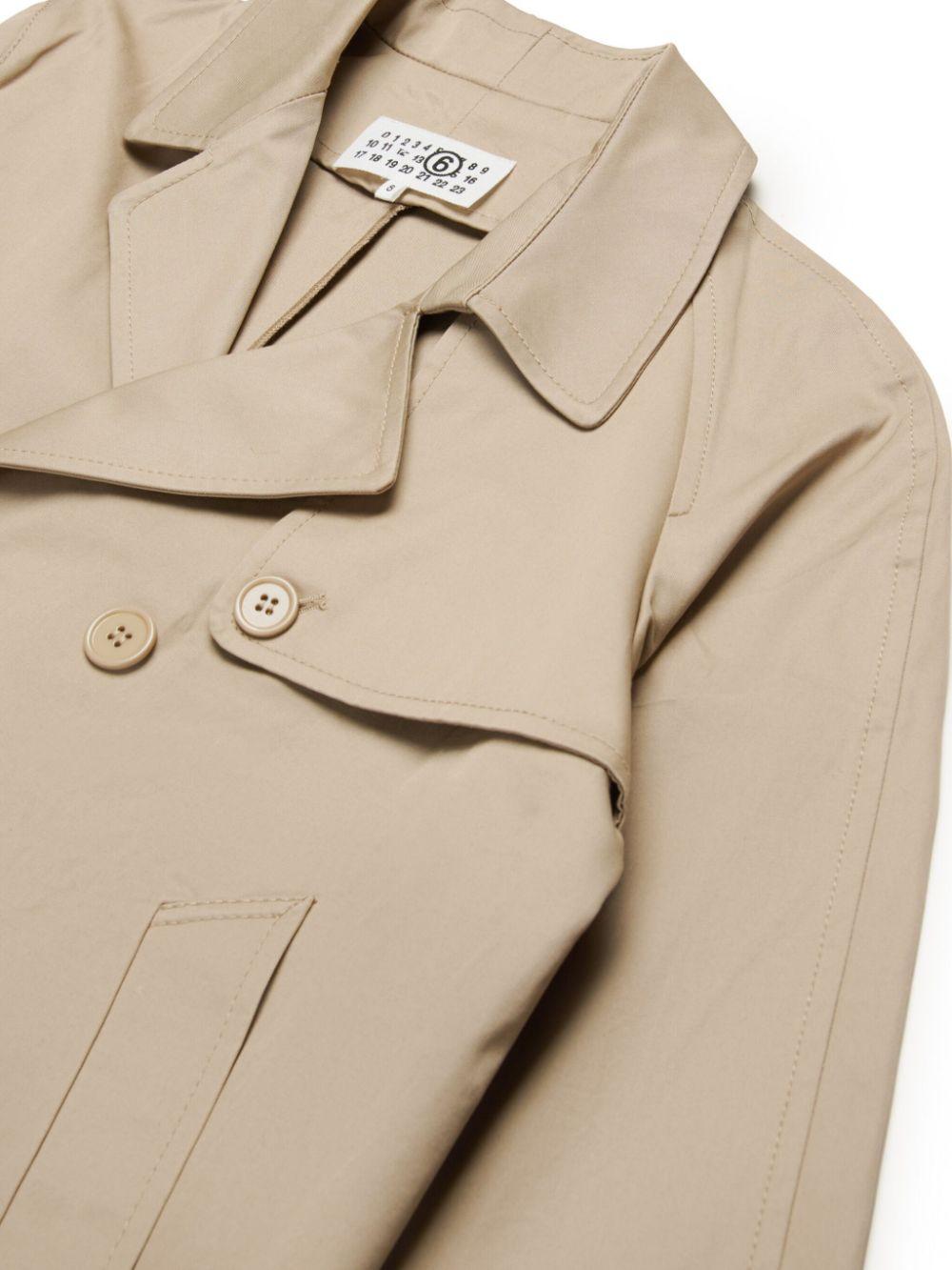 Trench beige doppiopetto M60721MM05D M6709 MM6 MAISON MARGIELA KIDS